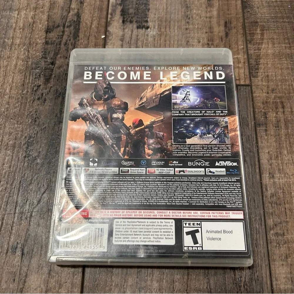 Destiny PS3 - Sony PlayStation 3 No‎ Manual